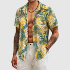 Wyatt - Men's Hawaiian Short Sleeve Button-Down Shirt