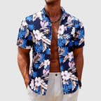 Wyatt - Men's Hawaiian Short Sleeve Button-Down Shirt