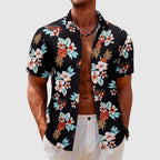 Wyatt - Men's Hawaiian Short Sleeve Button-Down Shirt