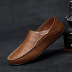 Zachary - Men's Textured Leather Driving Loafers