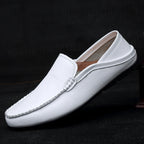 Zachary - Men's Textured Leather Driving Loafers