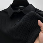Zachary - Men's Waffle Knit Short Sleeve Polo Shirt