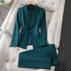 Zelda - Women's Single-Button Blazer and Pants Set