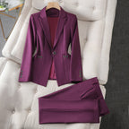 Zelda - Women's Single-Button Blazer and Pants Set