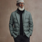Zoren – Men's Quilted Duck Down Button Blazer