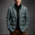 Zoren – Men's Quilted Duck Down Button Blazer