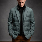 Zoren – Men's Quilted Duck Down Button Blazer