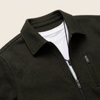 Adam - Men's Textured Zip-Front Bomber Jacket