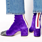 Adelaide - Women's Suede Square Toe Block Heel Boots