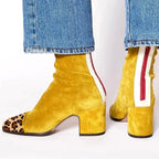 Adelaide - Women's Suede Square Toe Block Heel Boots