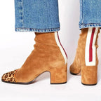 Adelaide - Women's Suede Square Toe Block Heel Boots