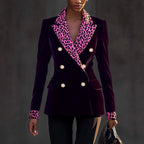 Adelle - Women's Leopard Print Slim Fit Blazer Jacket 2