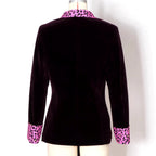 Adelle - Women's Leopard Print Slim Fit Blazer Jacket 3