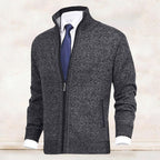 Adrian - Men's Mock-Neck Zip Cardigan
