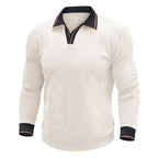 Adrien - Men's Long Sleeve Polo Collar Sweater 2