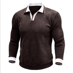 Adrien - Men's Long Sleeve Polo Collar Sweater 4