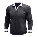 Adrien - Men's Long Sleeve Polo Collar Sweater 5
