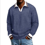 Adrien - Men's Long Sleeve Polo Collar Sweater 7