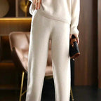 Alberta - Women's Cashmere Polo Collar Matching Set 6