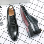 Aldwin - Men's Brogue Oxford Shoes with Red Leather Sole