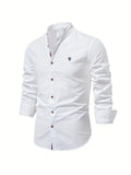 Andrew - Men's Mandarin Collar Slim Fit Smart-Casual Shirt 1