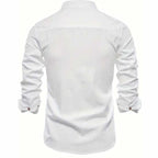 Andrew - Men's Mandarin Collar Slim Fit Smart-Casual Shirt 7
