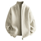 Andrew - Men's Ribbed Stand Collar Zip-Up Jacket 3