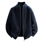 Andrew - Men's Ribbed Stand Collar Zip-Up Jacket 4