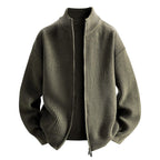 Andrew - Men's Ribbed Stand Collar Zip-Up Jacket 5