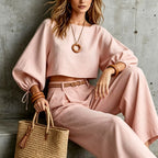Annabel - Women's Balloon Sleeve Top and Wide Leg Pants Set 5