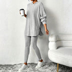 Athena - Women's Ribbed Hooded Matching Set 5