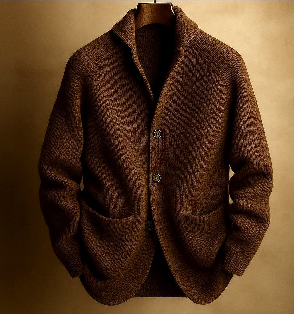 Blaze - Men's Ribbed Shawl Collar Cardigan 3