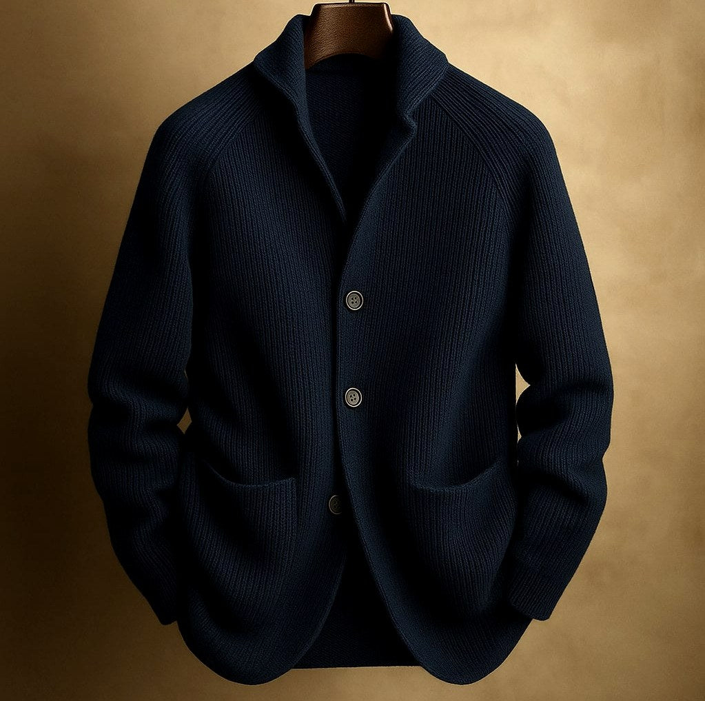 Blaze - Men's Ribbed Shawl Collar Cardigan 5