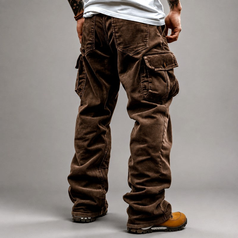 Bob - Men's Loose Fit Corduroy Cargo Pants 3