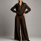 Brenda - Women's Half-Zip Top and Wide Leg Pants Set 5
