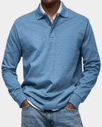 Brennan - Men's Textured Cotton Polo Shirt
