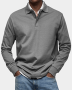 Brennan - Men's Textured Cotton Polo Shirt
