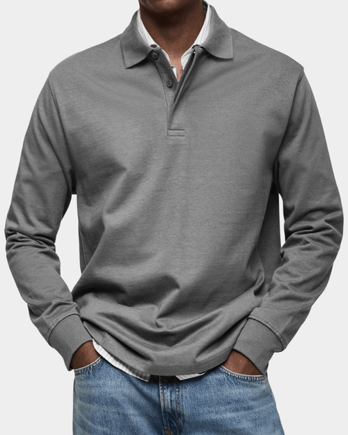 Brennan - Men's Textured Cotton Polo Shirt