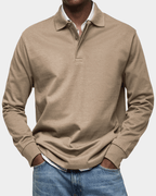 Brennan - Men's Textured Cotton Polo Shirt