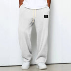 Brett - Men's Waffle Knit Wide-Leg Relaxed-Fit Pants 1