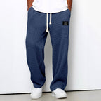 Brett - Men's Waffle Knit Wide-Leg Relaxed-Fit Pants 4
