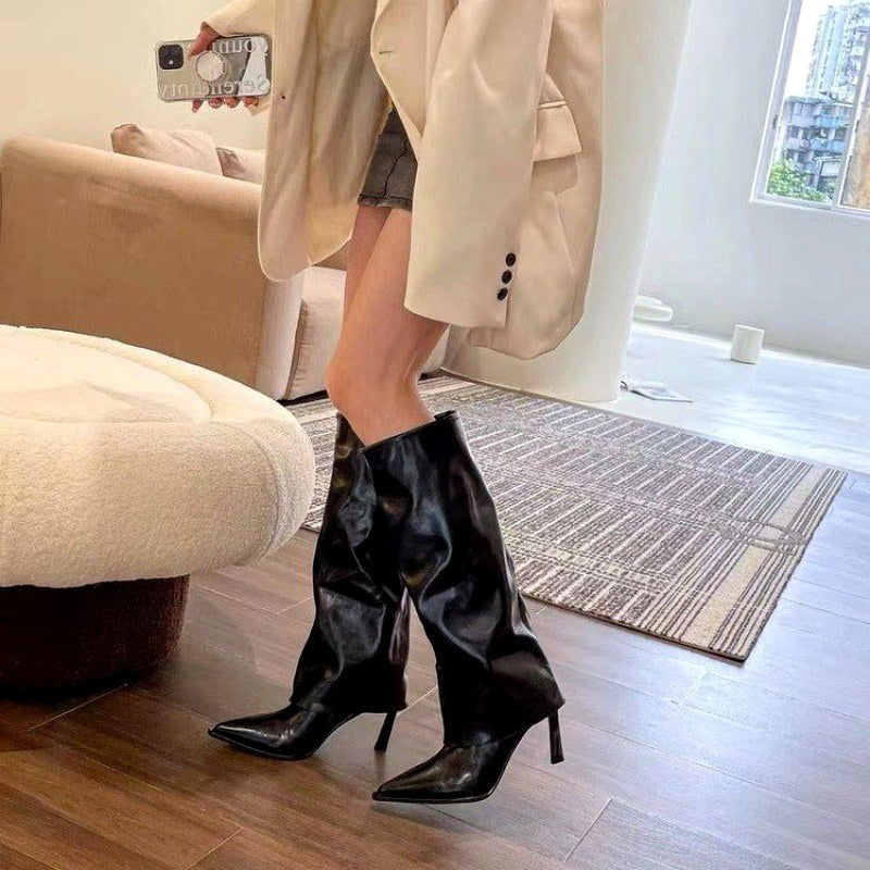 Bridget - Women’s Pointed Toe Knee-High Stiletto Boots 4