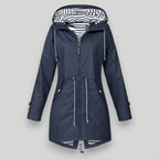 Brielle - Women's Hooded Waterproof Jacket with Drawstring Waist