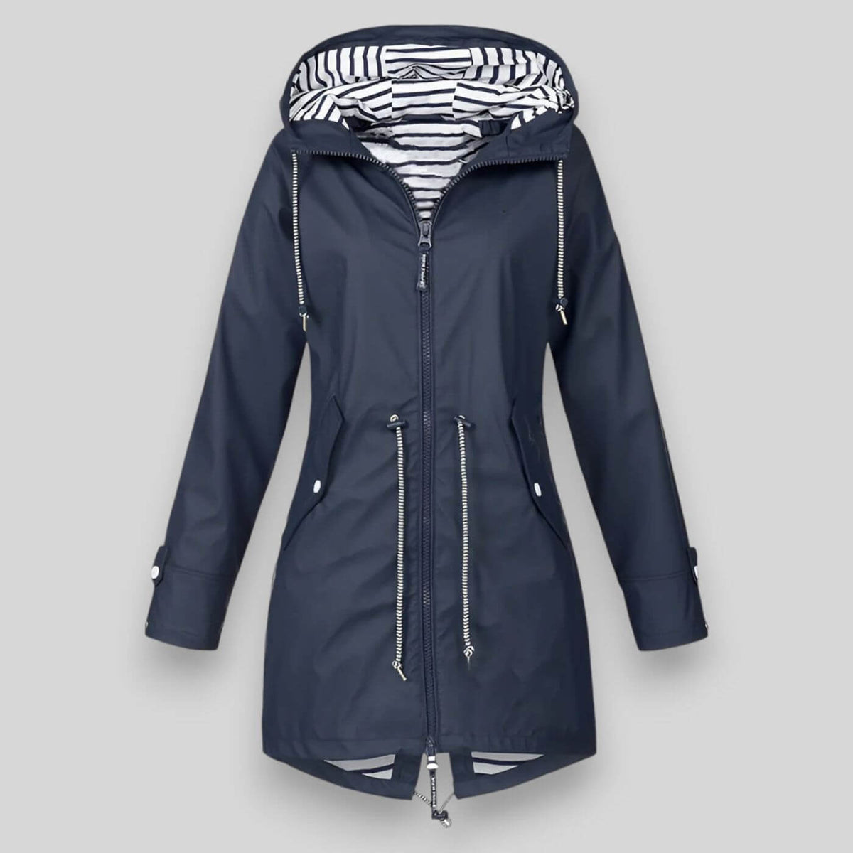 Brielle - Women's Hooded Waterproof Jacket with Drawstring Waist