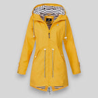 Brielle - Women's Hooded Waterproof Jacket with Drawstring Waist