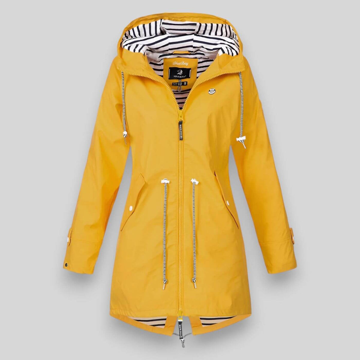 Brielle - Women's Hooded Waterproof Jacket with Drawstring Waist