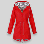 Brielle - Women's Hooded Waterproof Jacket with Drawstring Waist