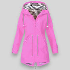 Brielle - Women's Hooded Waterproof Jacket with Drawstring Waist