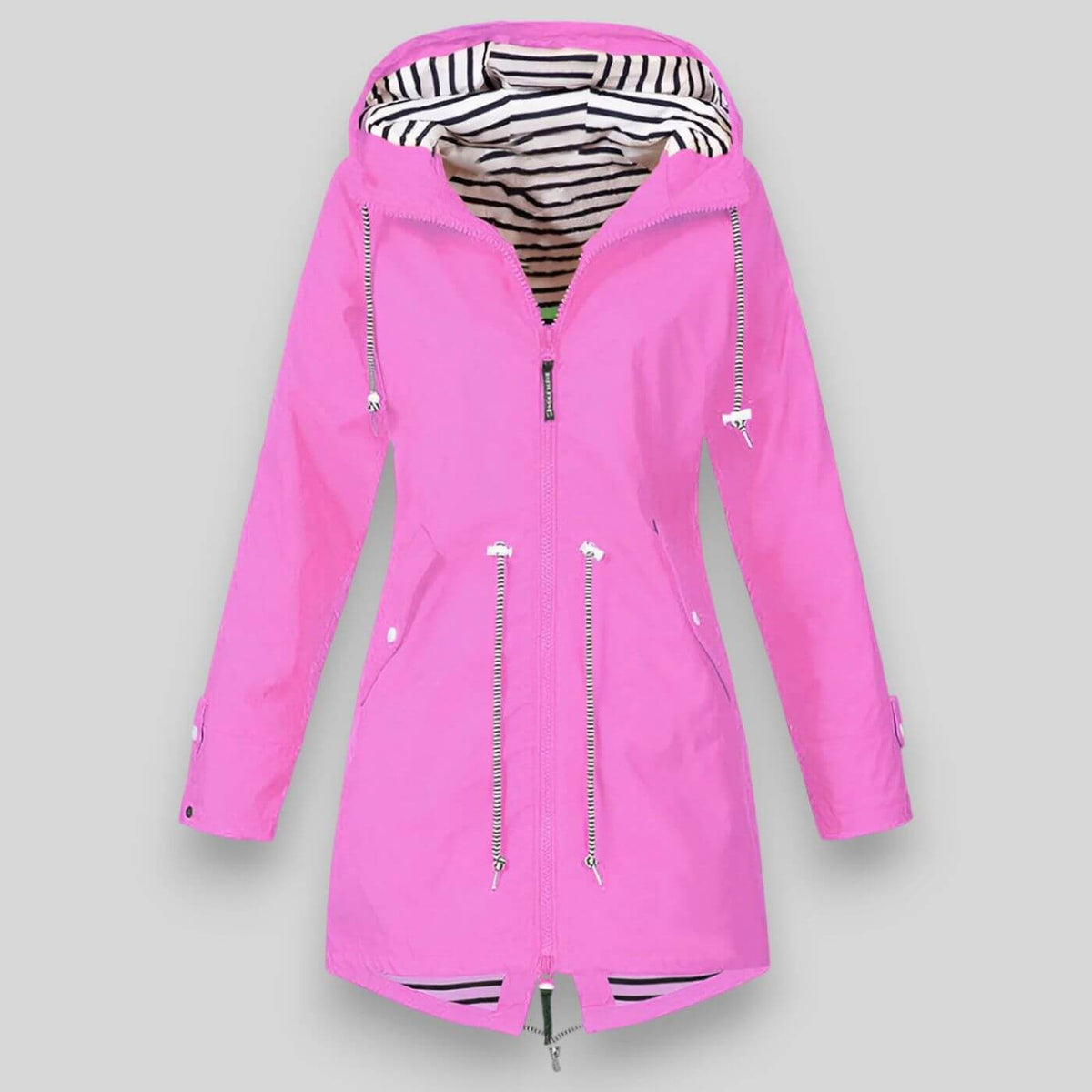 Brielle - Women's Hooded Waterproof Jacket with Drawstring Waist