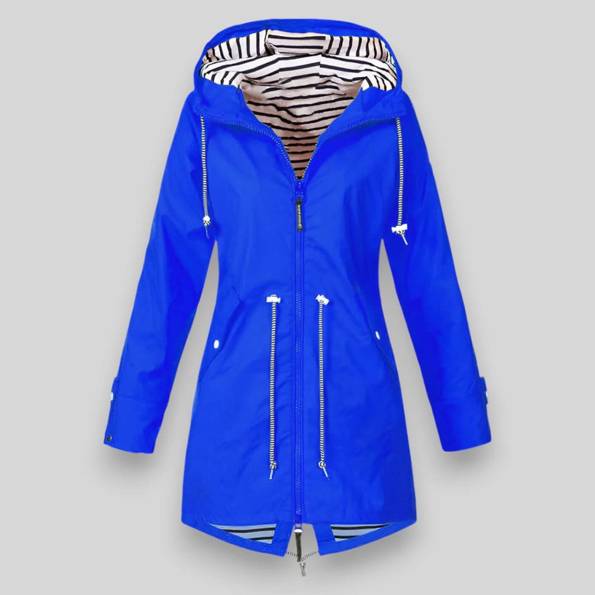 Brielle - Women's Hooded Waterproof Jacket with Drawstring Waist